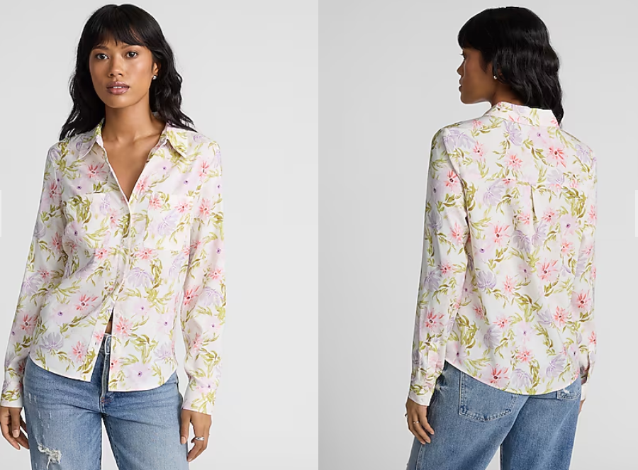Best Loved Floral Double Pocket Portofino Shirt
